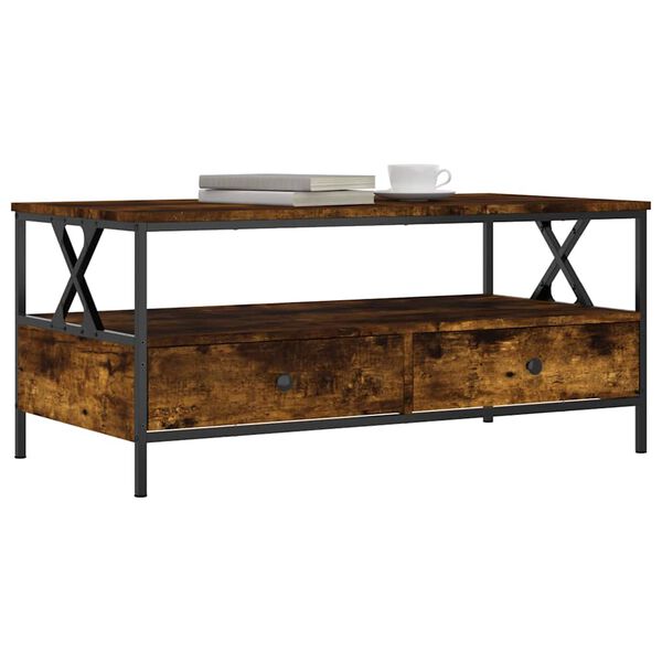 vidaXL Couchtisch R&auml;uchereiche 100x51x45 cm Holzwerkstoff