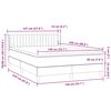 vidaXL Boxspringbett mit Matratze Rosa 140x220 cm Samt