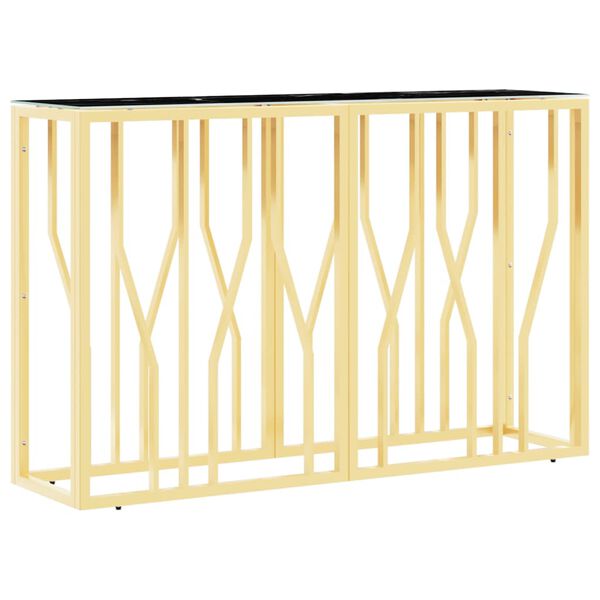 vidaXL Konsolentisch Golden 110x30x70 cm Edelstahl und Glas