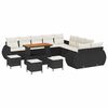 vidaXL Gartensofa-set 14 stk. Schwarz Poly-Rattan