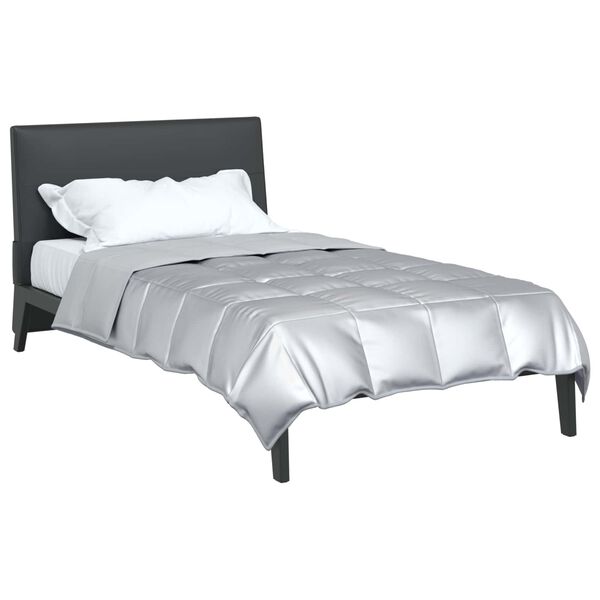 vidaXL Sommerdecke Silber 200 x 135 cm Satin und Mikrofaser