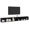 vidaXL TV-Schrankset 3 pcs Schwarz Eichen-Optik 37 x 35 x 107,5 cm