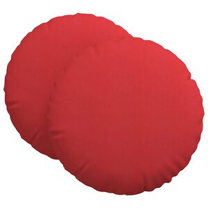 vidaXL Sitzkissen 2 pcs Rot &Oslash;80 x 29 cm Stoff