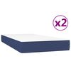 vidaXL Boxspringbett mit Matratze Blau 200x200 cm Stoff