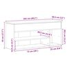 vidaXL Schuhbank Schwarz 102x30,5x45 cm Holzwerkstoff