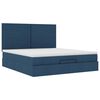 vidaXL Ottoman-Bett mit Matratze Blau 160x200 cm Stoff