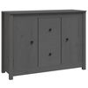 vidaXL Sideboard Grau 100x35x74 cm Massivholz Kiefer