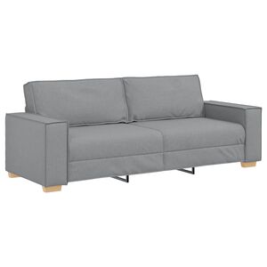 vidaXL 3-Sitzer-Sofa Hellgrau 220x78x84 cm Stoff
