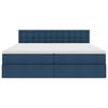 vidaXL Aufbewahrungsbett mit Matratze Blau 180 x 200 cm Kunstleder