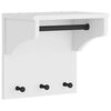 vidaXL Wandgarderobe SANDNES Wei&szlig; 43x30x42 cm Massivholz Kiefer