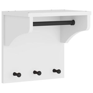 vidaXL Wandgarderobe SANDNES Wei&szlig; 43x30x42 cm Massivholz Kiefer