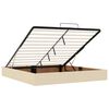 vidaXL Ottoman-Bett mit Matratze Creme 200x200 cm Stoff