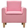 vidaXL Kindersofa Rosa Kunstleder