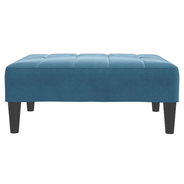 vidaXL Fu&szlig;hocker Blau 77x55x31 cm Samt