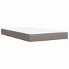 vidaXL Boxspringbett mit Matratze Taupe 100x200 cm Stoff