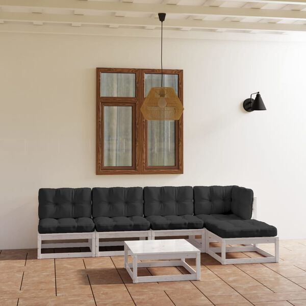 vidaXL 6-tlg. Garten-Lounge-Set mit Kissen Kiefer Massivholz
