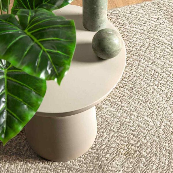 vidaXL Teppich ZIZUR Creme 80x200 cm Jute-Optik Indoor und Outdoor