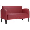 vidaXL Zweisitzer-Sofa Weinrot 110 cm Kunstleder