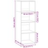 vidaXL Highboard Betongrau 45x41x124 cm Holzwerkstoff