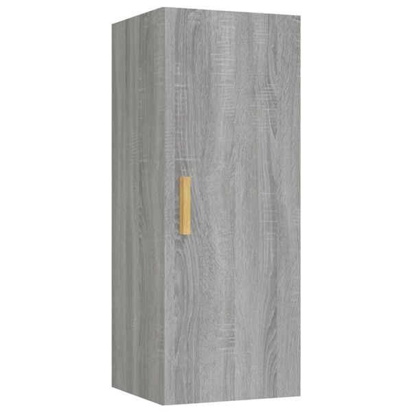 vidaXL Wandschrank Grau Sonoma 34,5x34x90 cm Holzwerkstoff