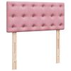 vidaXL Ottoman-Bett mit Matratze & LEDs Rosa 90x190 cm Samt