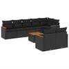 vidaXL Patio Sofa Set 8-Sitzer Black