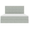 vidaXL Bett mit Stauraum und LED mit LED Hellgrau 180 x 200 cm Samt