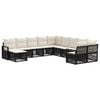 vidaXL Gartensofa-set 11 stk. 11-Sitzer Schwarz Poly-Rattan