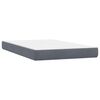 vidaXL Boxspringbett mit Matratze Dunkelgrau 120x210 cm Samt