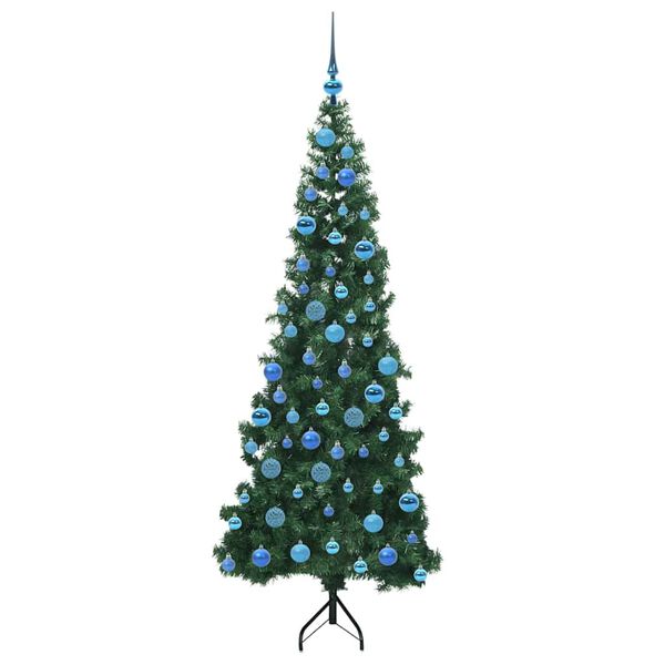 vidaXL Eckiger k&uuml;nstlicher Weihnachtsbaum Gr&uuml;n 180 cm PVC und Metall