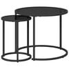 vidaXL Kaffeetisch Set 2 pcs 55 x 55 x 45 cm Stahl