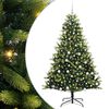 vidaXL K&uuml;nstlicher Klapp-Weihnachtsbaum mit 300 LEDs Gr&uuml;n 180 cm