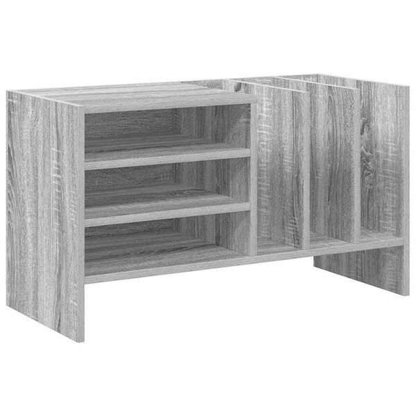 vidaXL Schallplattenschrank mit Regal Graues Sonoma 78,5 x 35 x 45 cm