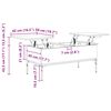 vidaXL Couchtisch R&auml;uchereiche 100x50x45 cm Holzwerkstoff und Metall
