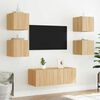 vidaXL TV-Wandschrank mit LED-Leuchten Sonoma-Eiche 30,5x35x30 cm