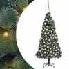 vidaXL K&uuml;nstlicher beleuchteter Weihnachtsbaum mit Kugel-Set 120 cm