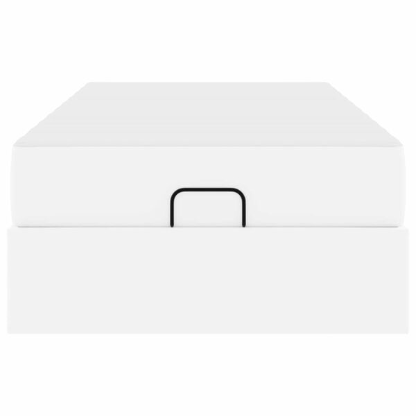 vidaXL Bettgestell mit Matratze mit Matratze 2 pcs Wei&szlig; PVC