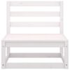 vidaXL 4-tlg. Garten-Lounge-Set Weiß Massivholz Kiefer