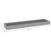 vidaXL Loggia Wandregale 2 Stk. Grau 60x15x4 cm MDF