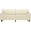 vidaXL 2-Sitzer-Sofa Creme 140 cm Kunstleder