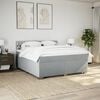 vidaXL Boxspringbett mit Matratze Hellgrau 180x200 cm Stoff