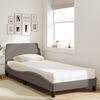 vidaXL Bett mit Matratze "Dover" Taupe 90x190 cm Stoff