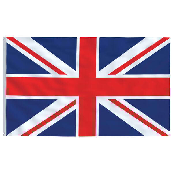 vidaXL Flagge Großbritanniens mit Mast 5,55 m Aluminium