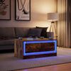 vidaXL LED-Couchtisch R&auml;uchereiche Holzwerkstoff