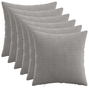 vidaXL Kissenbezug 6 pcs HEERLEN Hellgrau 30 x 30 cm Cord