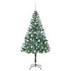 vidaXL K&uuml;nstlicher Weihnachtsbaum Gr&uuml;n 180 cm PVC und Stahl