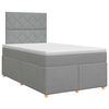 vidaXL Boxspringbett mit Matratze Hellgrau 120 x 190 cm Stoff