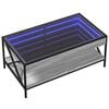vidaXL Couchtisch mit Infinity-LED Grau Sonoma 90x50x38 cm