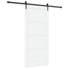vidaXL Schiebet&uuml;r ORKDAL 93 x 202 cm Holzwerkstoff Wei&szlig; und Schwarz