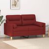 vidaXL 2-Sitzer-Sofa mit Kissen Weinrot 120 cm Stoff